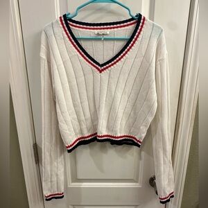 Mimosa red white blue sweater